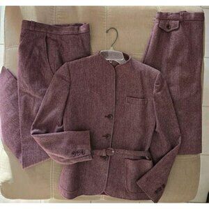 Daniel For Spellbound Wool Skirt Jacket Pants 3 Pc Suit Womens Size 6 Vtg